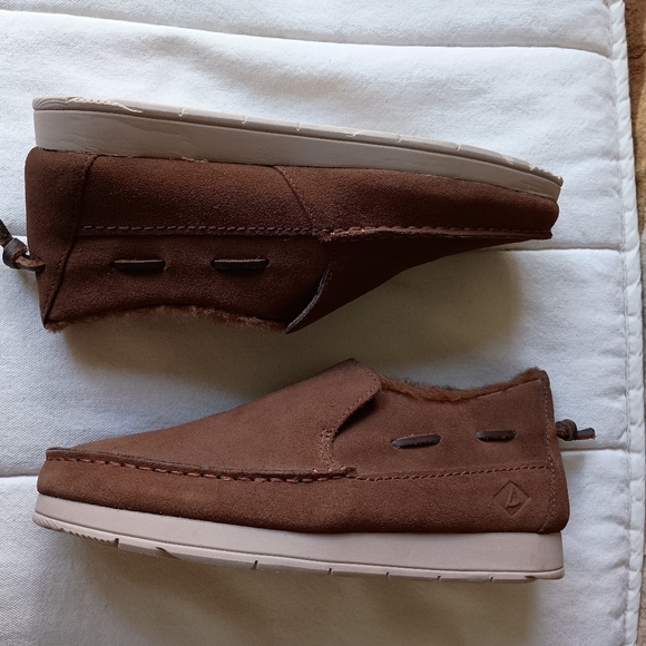 Sperry Mens Moc-Sider Basic Core Suede Slip On Shoe - Brown_7 main image 5
